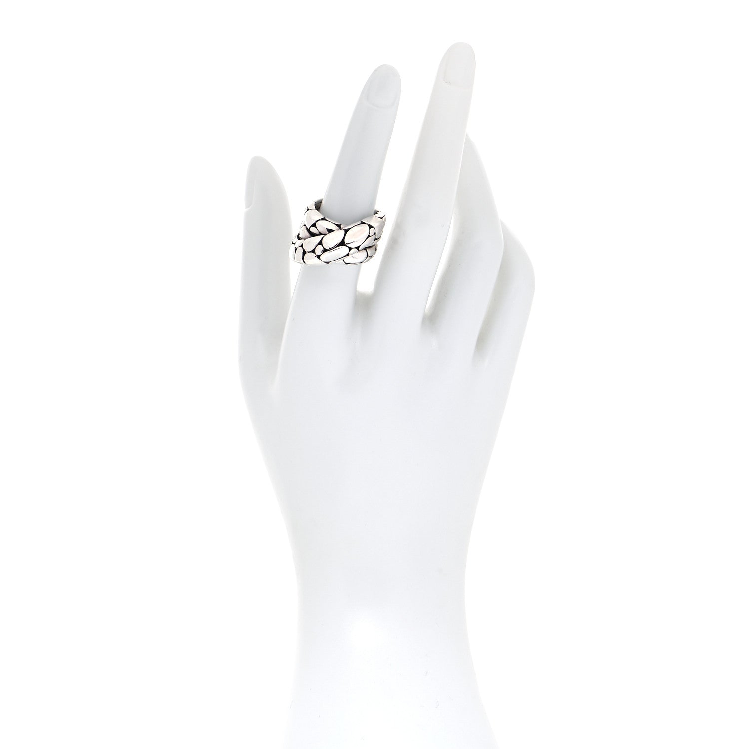 John Hardy Sterling Silver Kali Twist Ring 54 7 2 of 5