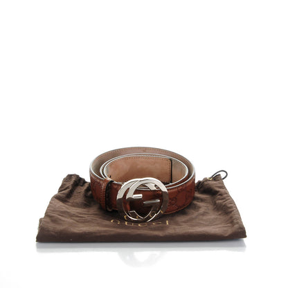 Gucci Guccissima Interlocking G Belt 90 36 Brown 7 of 7