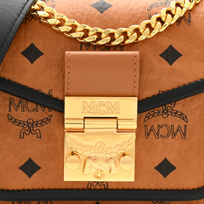 MCM Visetos Mini Patricia Crossbody Bag Cognac Black 8 of 10