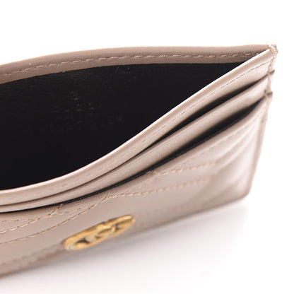 Gucci Calfskin Matelasse GG Marmont Card Holder Porcelain Rose 5 of 10