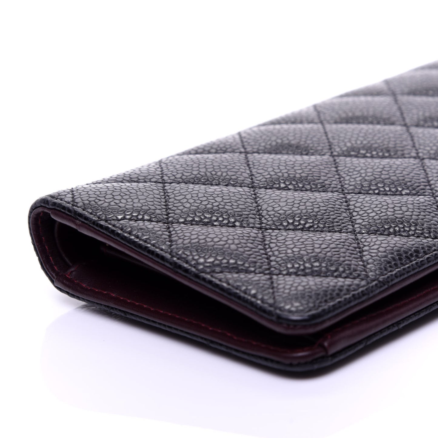 Caviar Quilted Yen Wallet Black