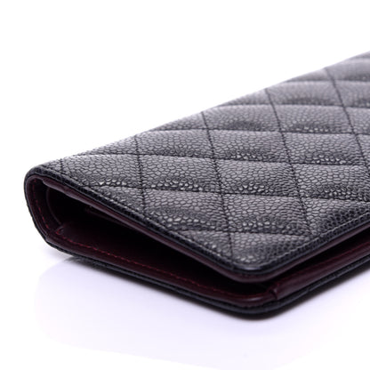 Chanel Caviar Quilted Yen Wallet Black 6 of 9