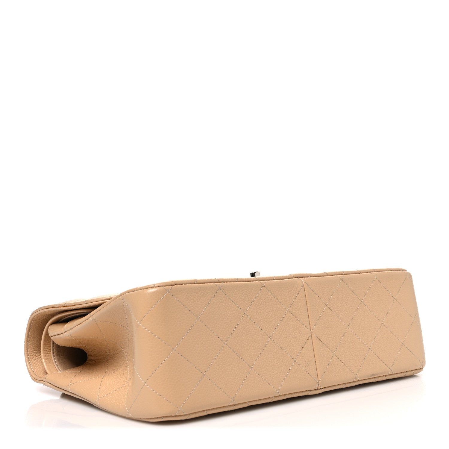 Chanel Caviar Quilted Jumbo Double Flap Beige 3 of 10