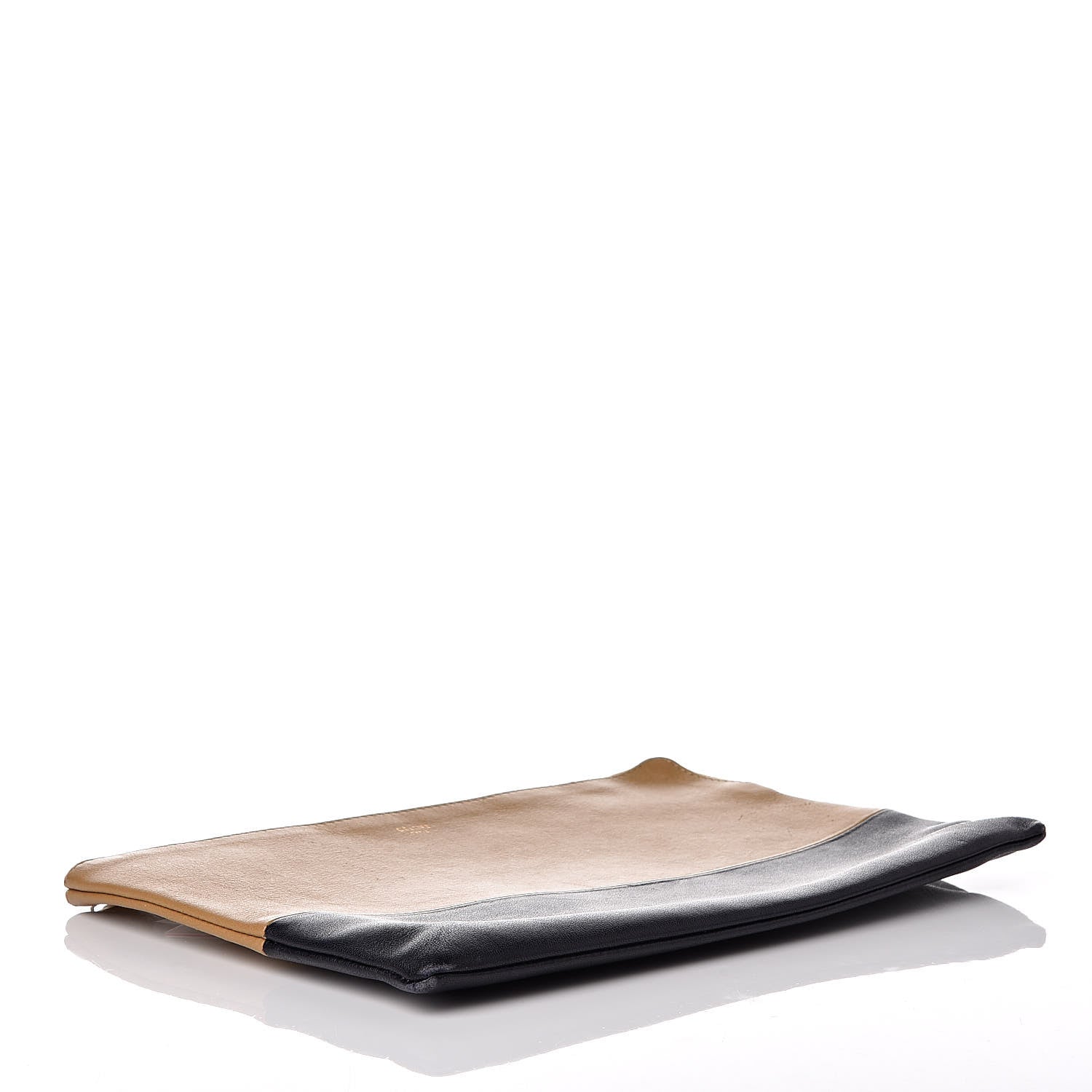 Celine Lambskin Bi-Color Solo Clutch Pouch Nude 4 of 17