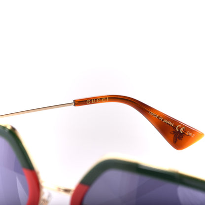 Gucci Square Frame Web GG0106S Sunglasses Tortoise 7 of 9