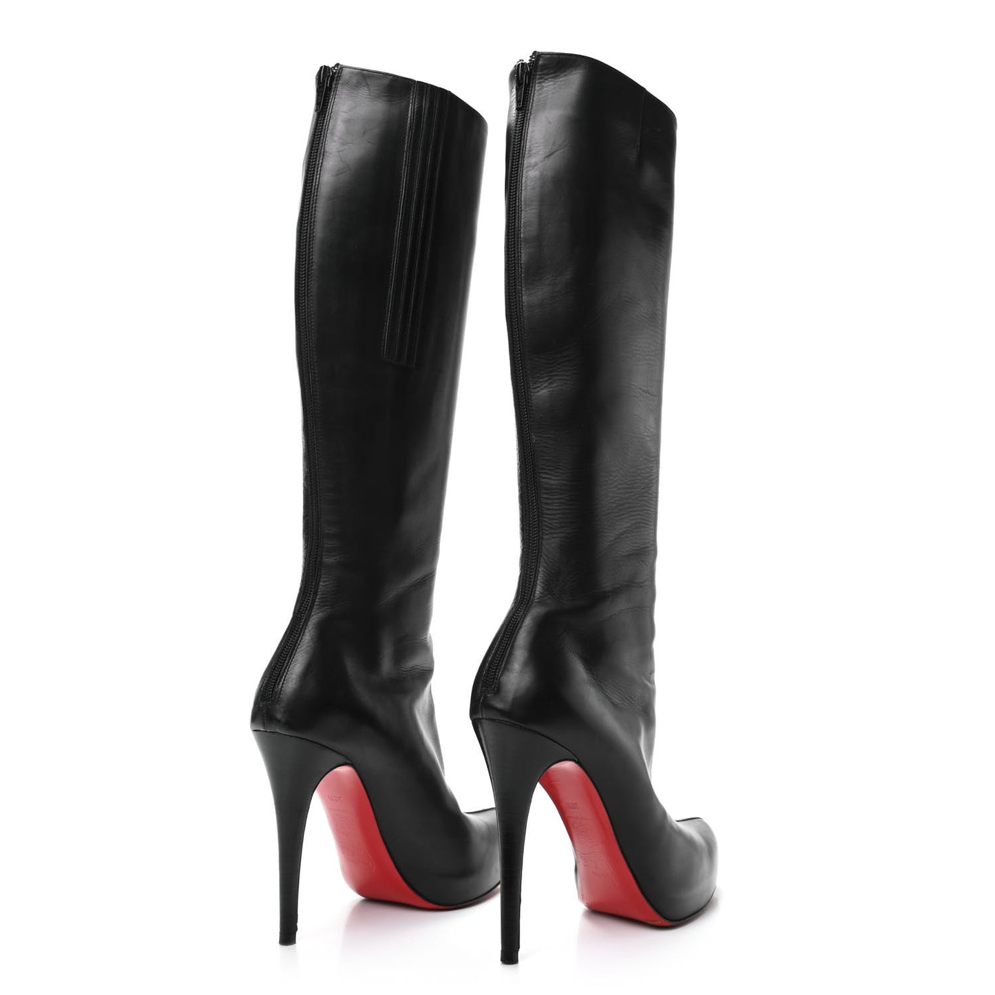 Calfskin Bianca Botta 140 Knee Boots 38.5 Black
