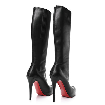 Christian Louboutin Calfskin Bianca Botta 140 Knee Boots 38.5 Black 4 of 7