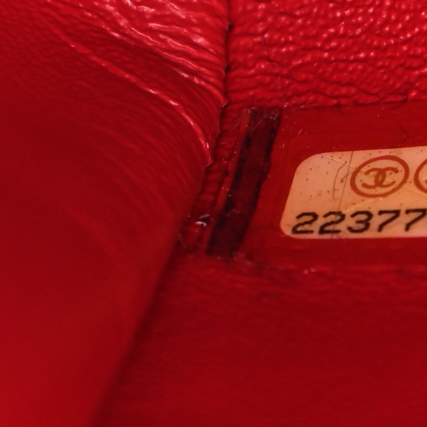 Chanel Lambskin Quilted CC Accordion Shopping Bag Red 7 of 10