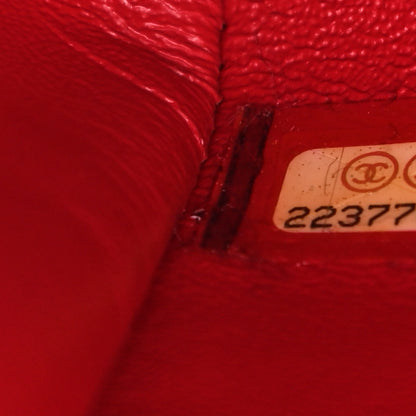 Chanel Lambskin Quilted CC Accordion Shopping Bag Red 7 of 10