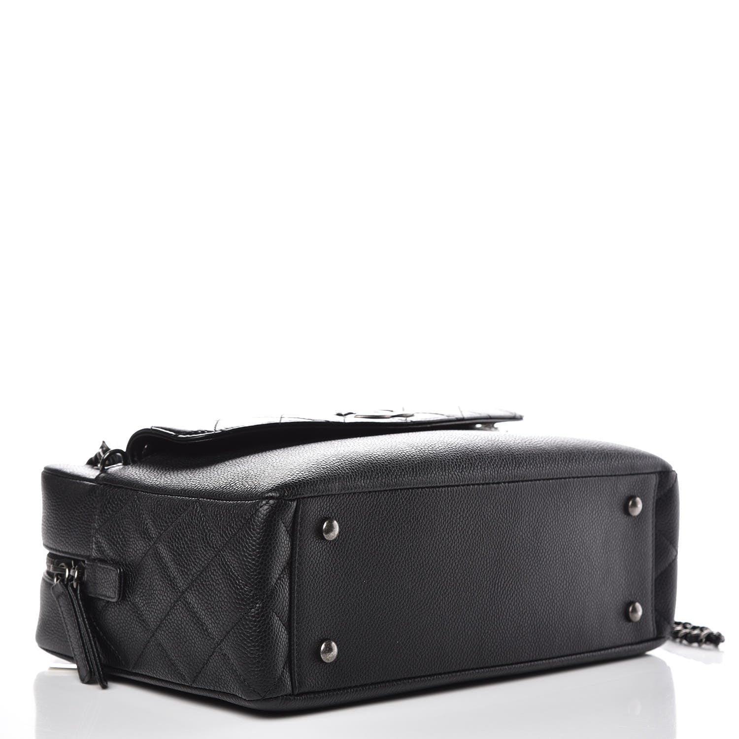 Chanel Caviar Lambskin Quilted Coco Break Camera Case Black 4 of 11