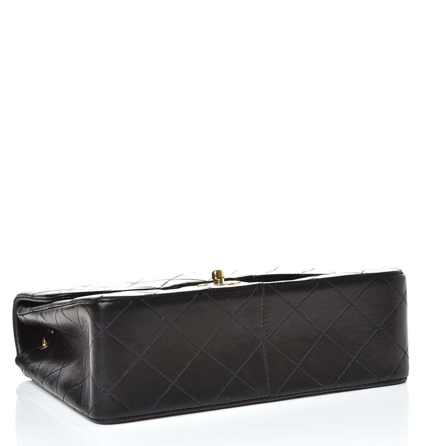 Lambskin Quilted Mini Square Flap Bag Black