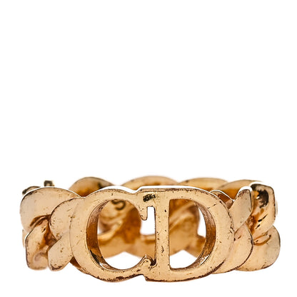 Christian Dior Metal Danseuse Etoile Chain Ring 50 5.5 S Gold 1 of 5