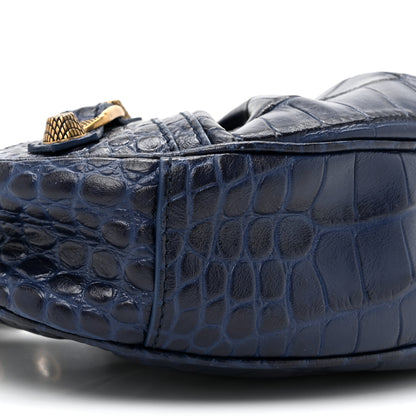 Balenciaga Extra Supple Calfskin Crocodile Embossed Le Cagole Shoulder Bag XS Indigo 11 of 13
