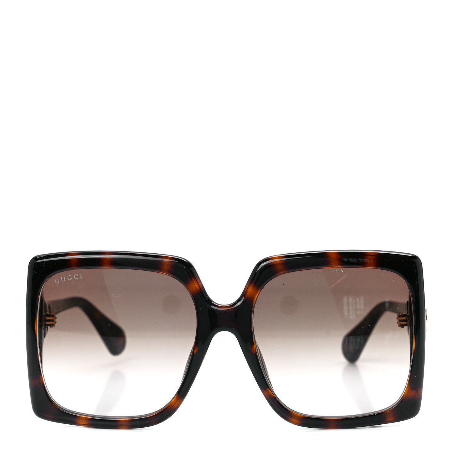 Gucci Acetate Square Frame Sunglasses GG0876SA Tortoise 2 of 7