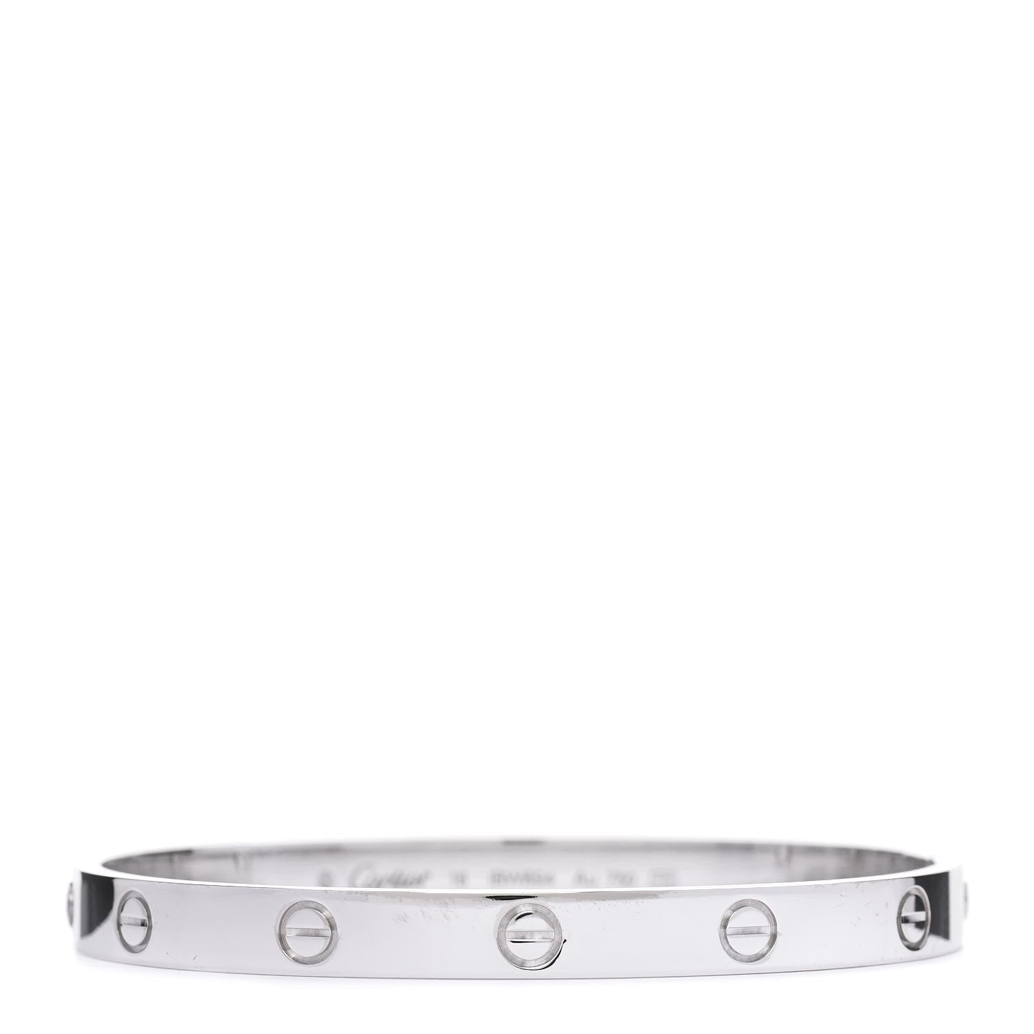 Cartier 18K White Gold LOVE Bracelet 18 1 of 5
