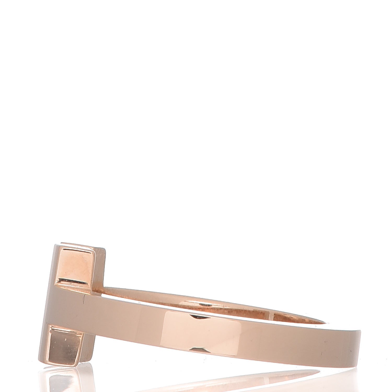 Tiffany 18K Rose Gold T Square Ring 49 5 3 of 7