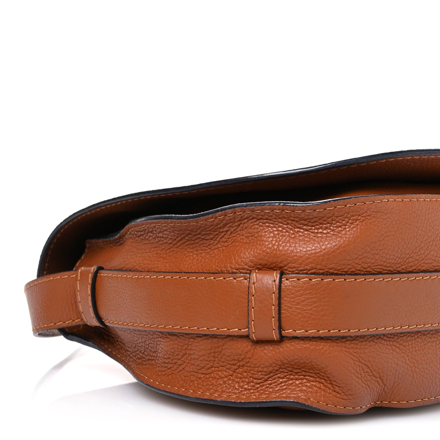 Calfskin Medium Marcie Round Crossbody Bag Tan