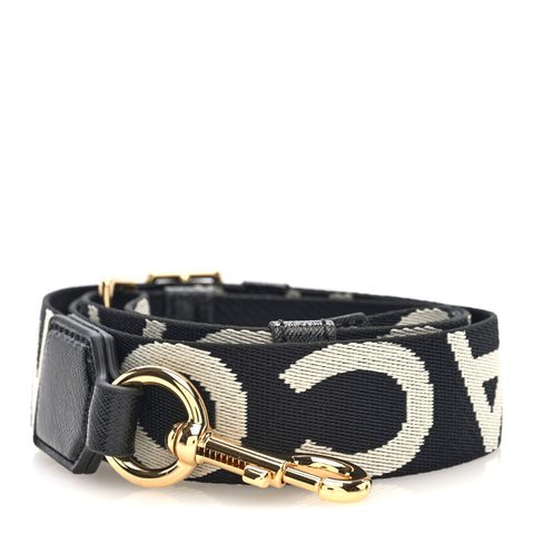Nylon Webbing Logo Strap Black