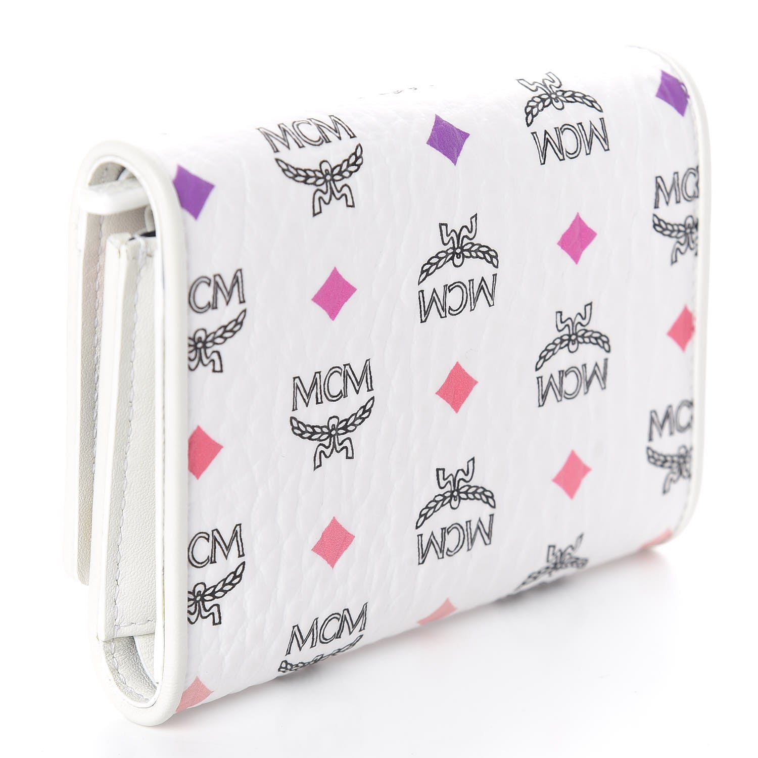 MCM Skyoptic Visetos Tri-Fold Wallet Spectrum Diamond White 3 of 7