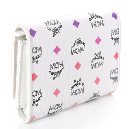 MCM Skyoptic Visetos Tri-Fold Wallet Spectrum Diamond White 3 of 7