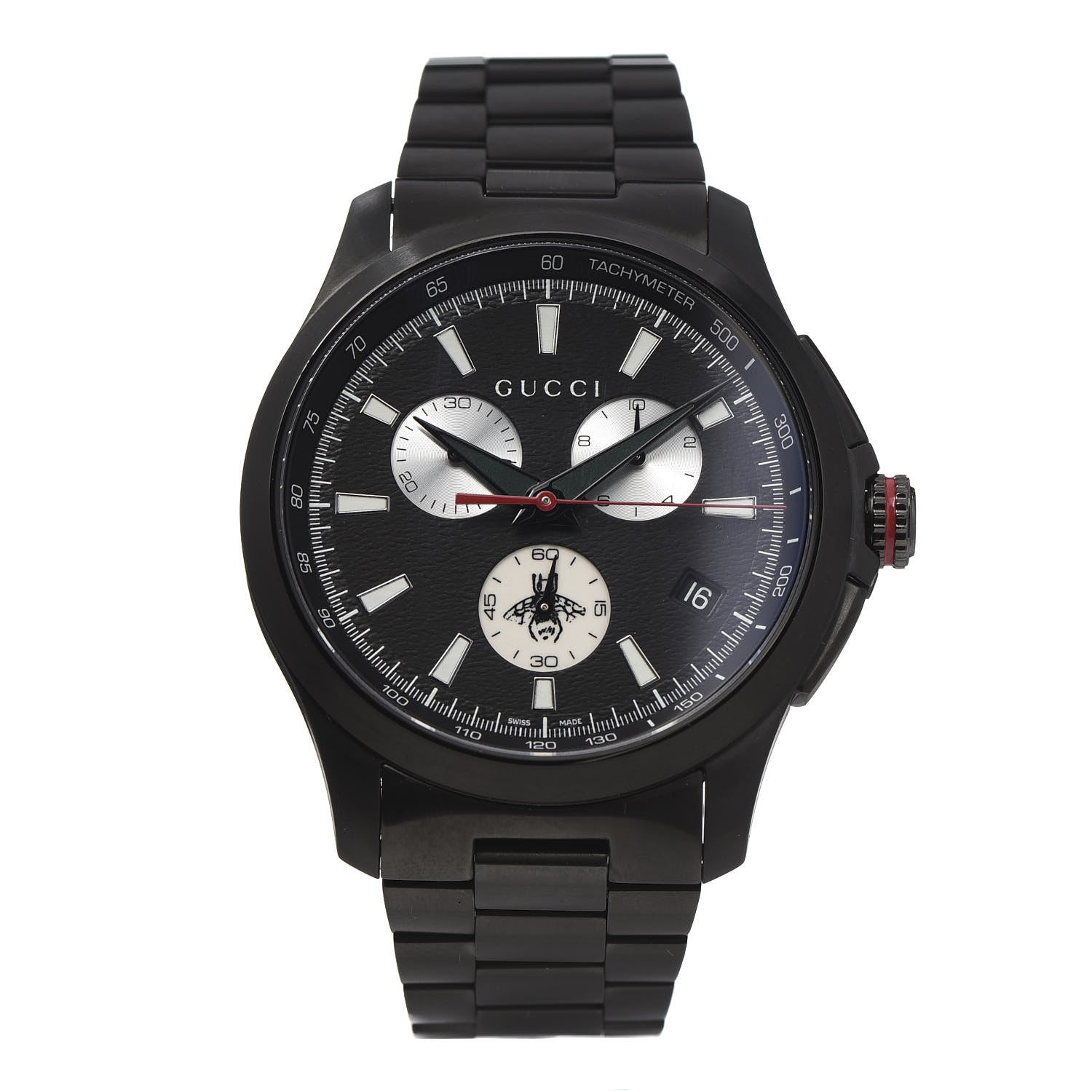 Gucci PVD Stainless Steel 44mm G-Timeless Chronograph Quartz Watch Black 1 of 7