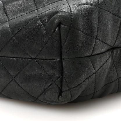 Saint Laurent Lambskin Quilted Maxi Icare Shopping Tote Black 9 of 12