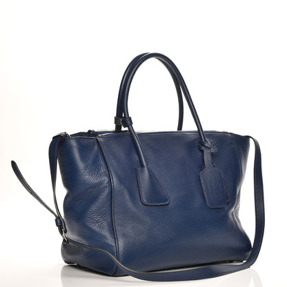Prada Cervo Deerskin Twin Pocket Tote Bleuette 4 of 9