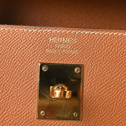Hermes Epsom Kelly Sellier 35 Gold 6 of 10