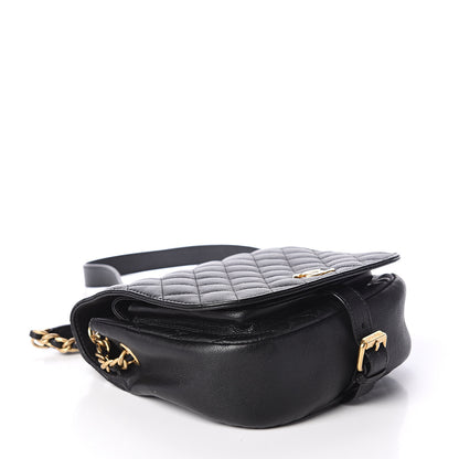 Chanel Grained Calfskin Quilted Messenger Flap Black 3 of 9