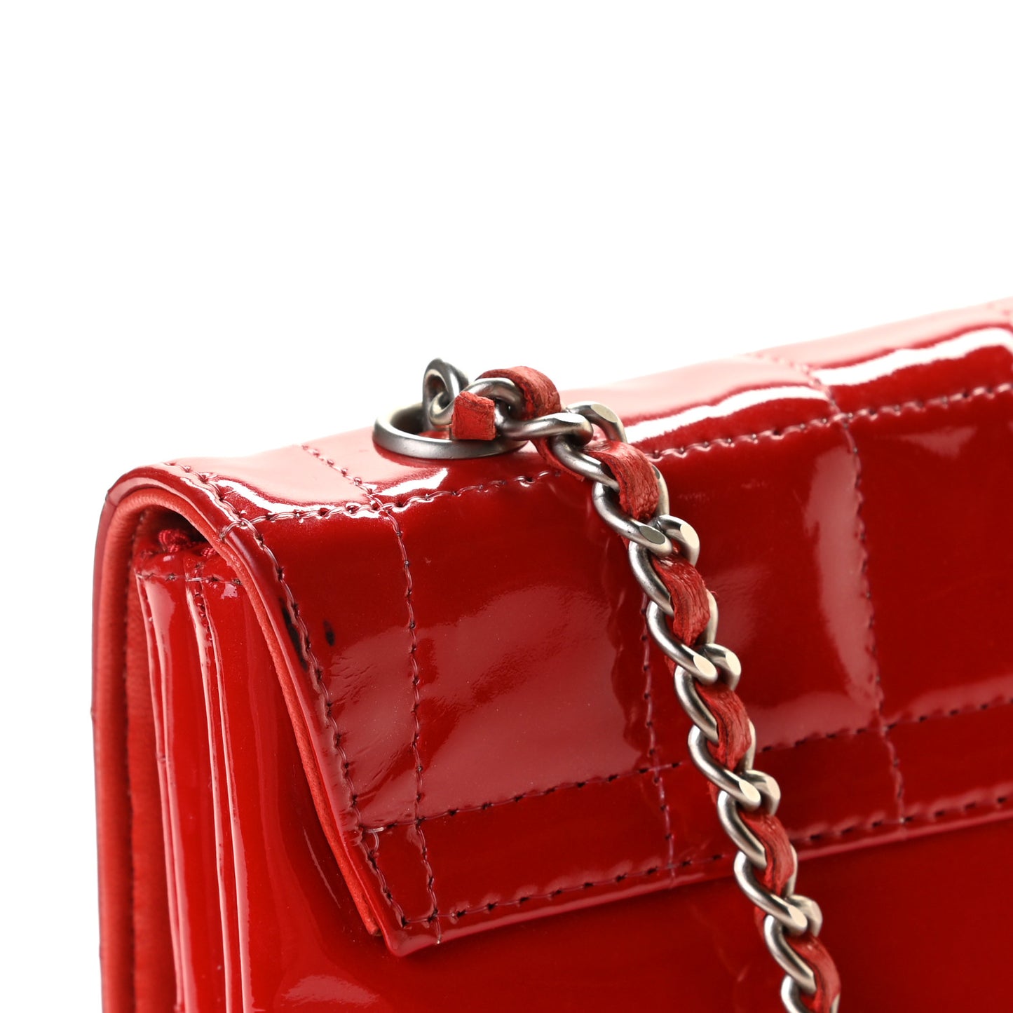 Patent Chocolate Bar Reissue Single Flap Red