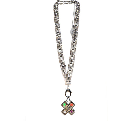 Chanel Ruthenium Resin Pearl CC Cross Long Pendant Necklace Multicolor 4 of 5
