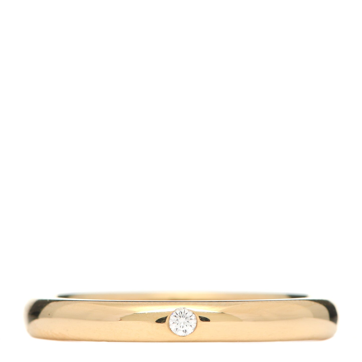 18K Yellow Gold Diamond Elsa Peretti Band Ring 53 6.25