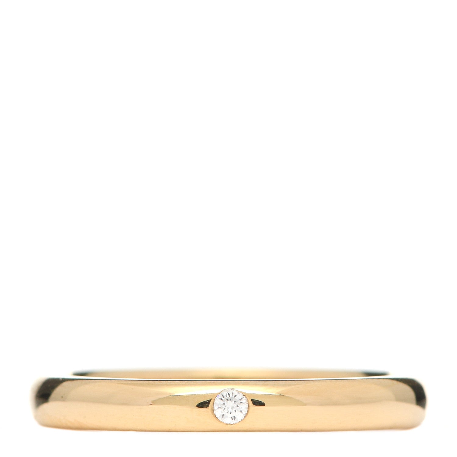 Tiffany 18K Yellow Gold Diamond Elsa Peretti Band Ring 53 6.25 1 of 5