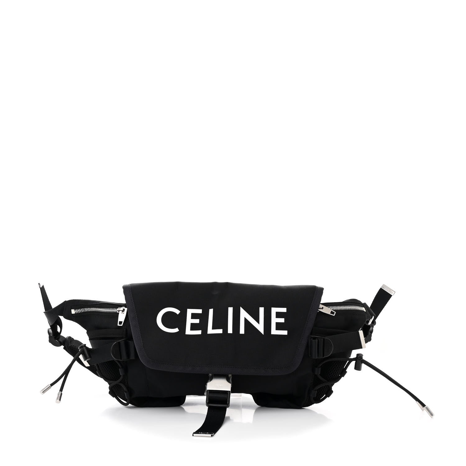 Celine Canvas Trekking Messenger Bag Black 1 of 9