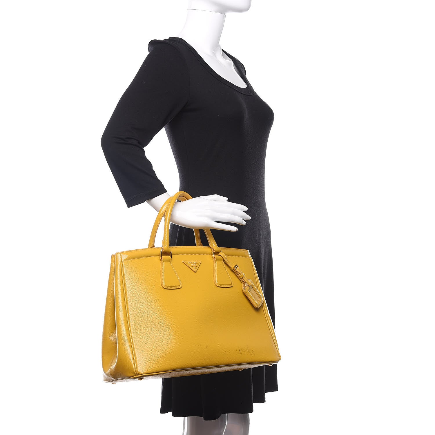 Prada Saffiano Vernice Parabole Tote Mimosa 2 of 13