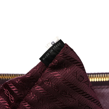 Prada Saffiano Lux Extra Large Galleria Double Zip Tote Cherry 9 of 17