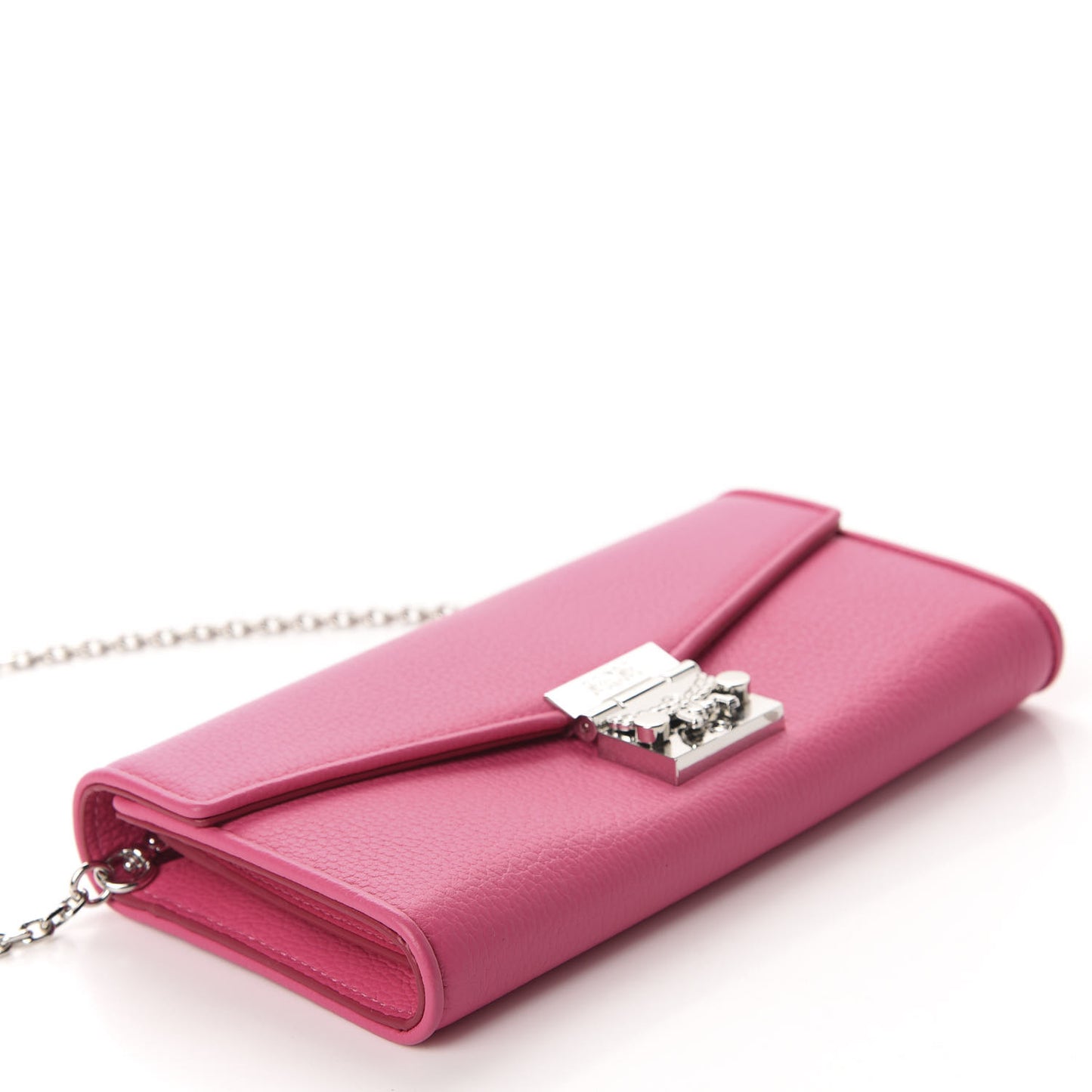 Calfskin Large Patricia Wallet On Chain Pink