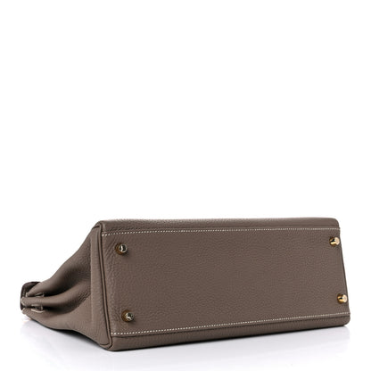 Hermes Togo Kelly Retourne 32 Etoupe 4 of 15