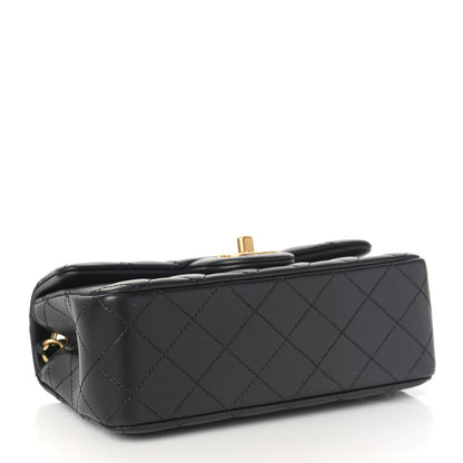 Chanel Lambskin Quilted Mini Rectangular Pearl Crush Flap Black 4 of 10