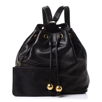 Chanel Lambskin CC Drawstring Backpack Black 1 of 10