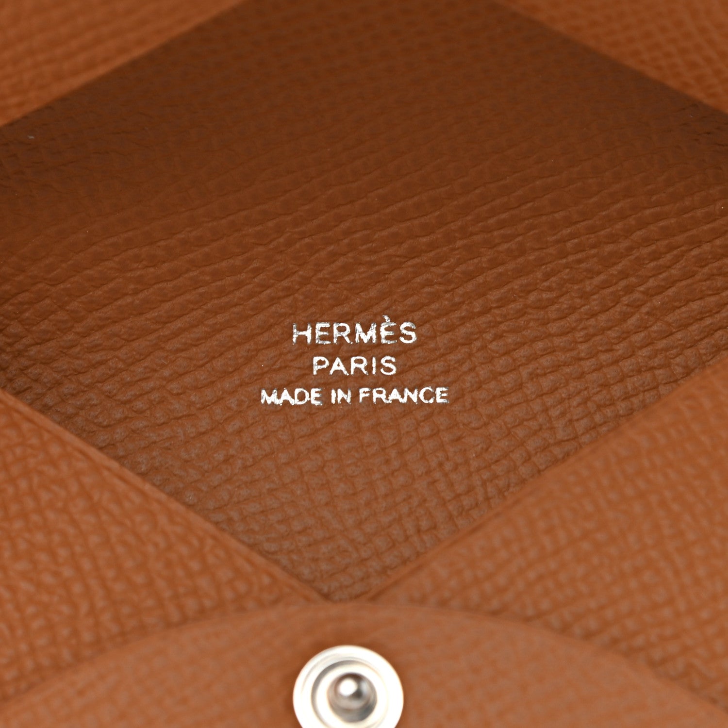 Hermes Epsom Calvi Card Case Gold 6 of 8
