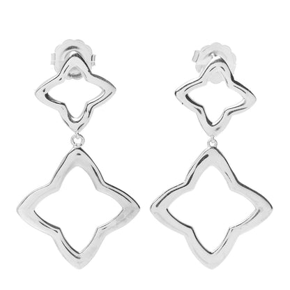 David Yurman Sterling Silver Quatrefoil Drop Earrings 1 of 4