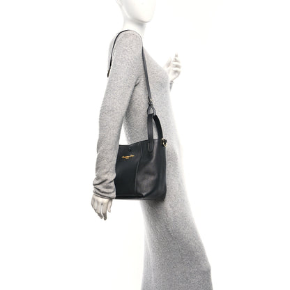 Christian Dior Calfskin Medium Signature Bucket Bag Black 2 of 10