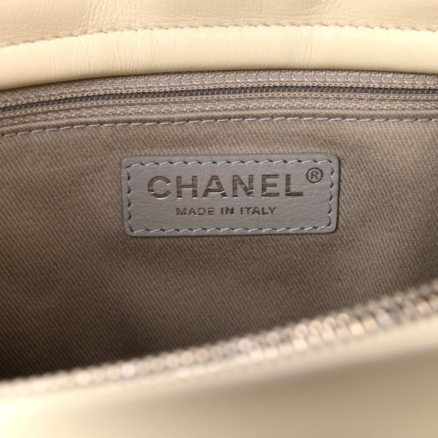 Chanel Calfskin Tweed Quilted Large Portobello Tote White Multicolor 6 of 14