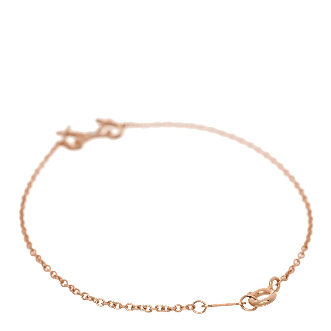 Tiffany 18K Rose Gold Diamond Paloma Picasso Double Loving Heart Bracelet 2 of 5