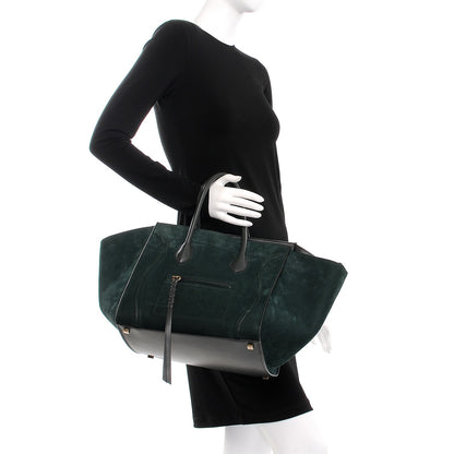 Celine Nubuck Medium Phantom Luggage Forest 2 of 14