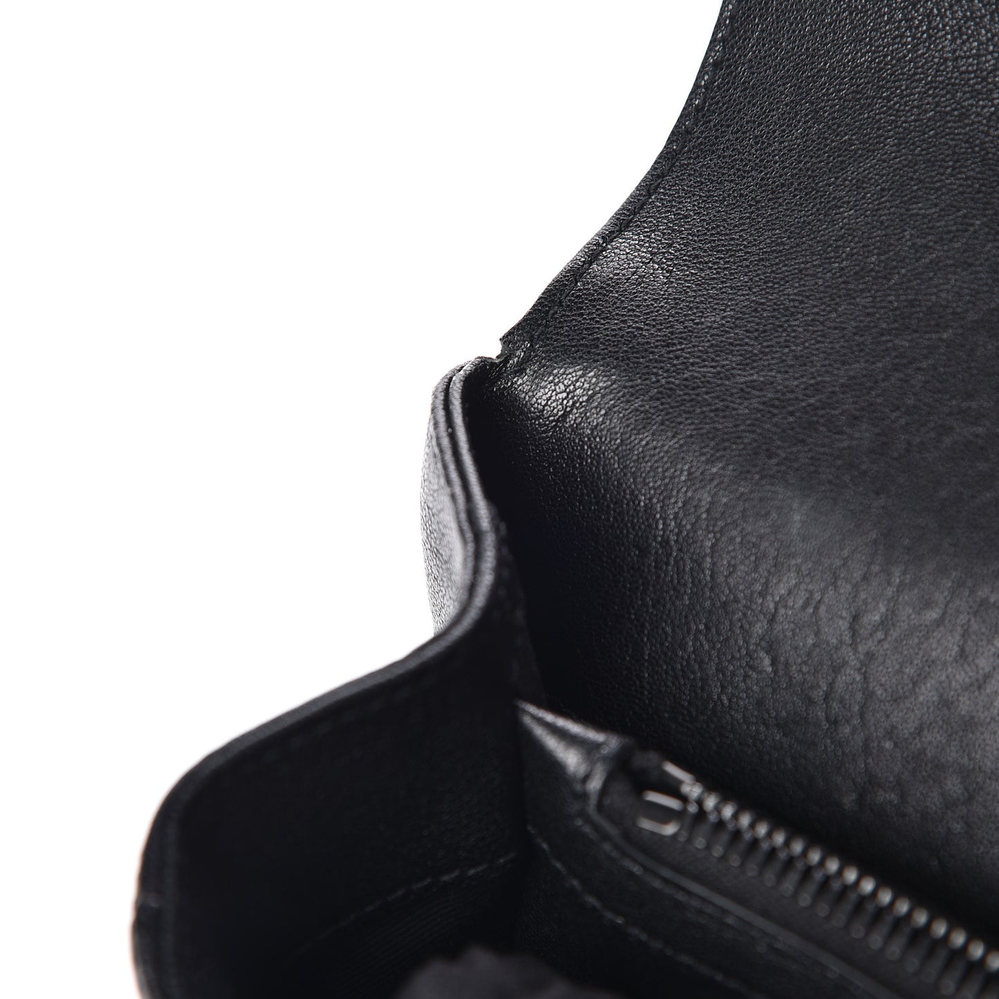 Sheepskin Matelasse Chevron Monogram Medium College Bag Black