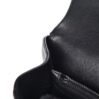 Saint Laurent Sheepskin Matelasse Chevron Monogram Medium College Bag Black 9 of 10