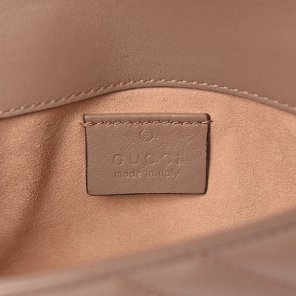 Gucci Calfskin Matelasse Super Mini GG Marmont Shoulder Bag Porcelain Rose 6 of 13