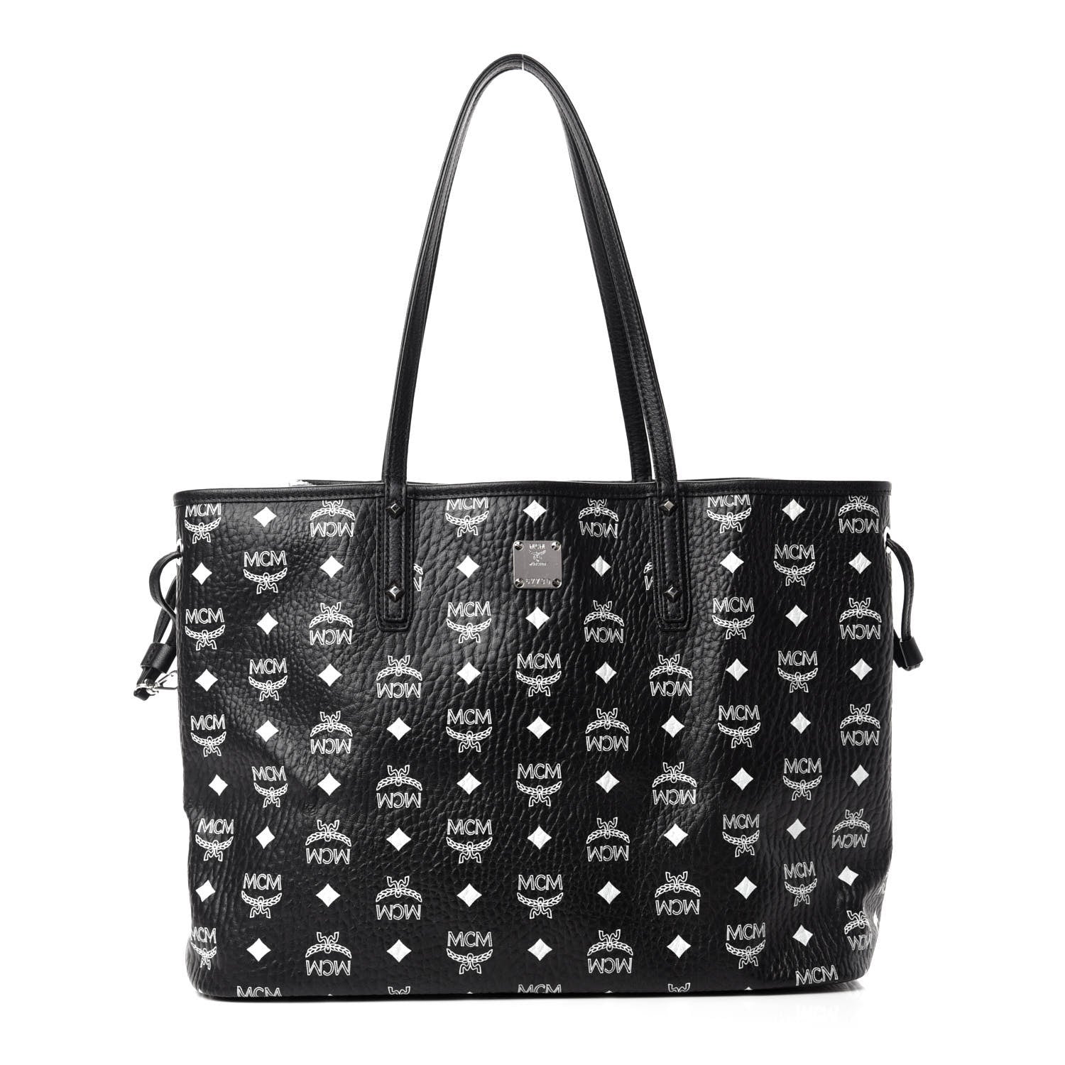 MCM Visetos Medium Project Reversible Shopper Tote Black 1 of 15